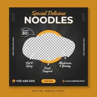 Special delicious noodles social media vector