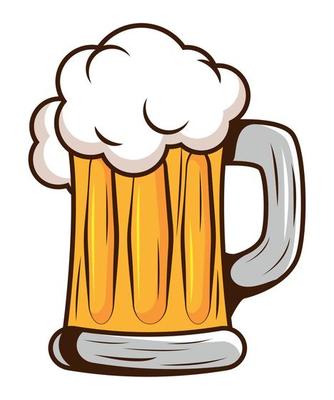 Cheers beer cups graphic Royalty Free Vector Image