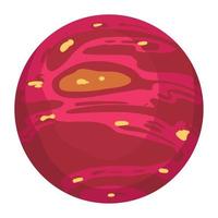 red mars space planet vector