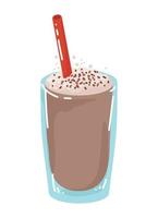 chocolate milkshake drink vector