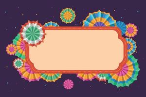 empty banner with flowers vector