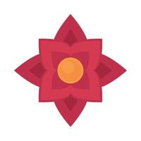 red flower icon vector