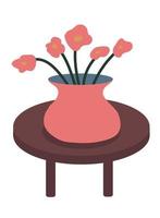 flowers in vase vector