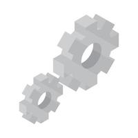 gears setting technology icon vector