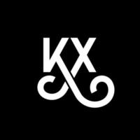 KX letter logo design on black background. KX creative initials letter logo concept. kx letter design. KX white letter design on black background. K X, k x logo vector