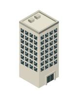 isometric skyscraper building vector