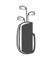 golf clubs bag vector