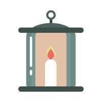 lantern with candle vector