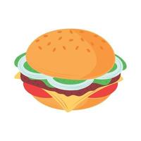 hamburguesa comida rapida vector