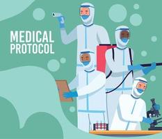 Medical protocol design vector