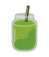 bebida fresca matcha vector