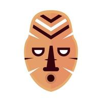 african mask flat icon vector