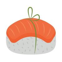 sushi with salmon vector