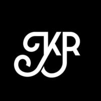 KR letter logo design on black background. KR creative initials letter logo concept. kr letter design. KR white letter design on black background. K R, k r logo vector