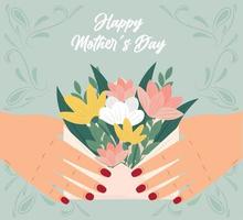 happy mothers day card vector