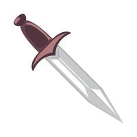 dagger icon flat vector