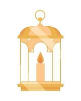 lantern with candle vector