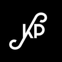 KP letter logo design on black background. KP creative initials letter logo concept. kp letter design. KP white letter design on black background. K P, k p logo vector