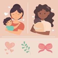 set mothers day vector
