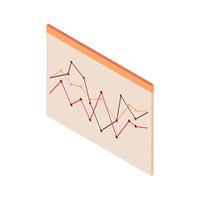 isometric financial report vector