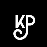 KP letter logo design on black background. KP creative initials letter logo concept. kp letter design. KP white letter design on black background. K P, k p logo vector