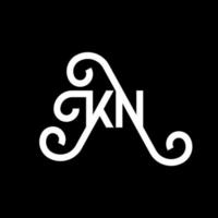 KN letter logo design on black background. KN creative initials letter logo concept. kn letter design. KN white letter design on black background. K N, k n logo vector