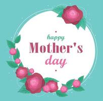 happy mothers day label vector