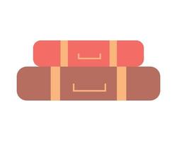 stack of suitcases vector