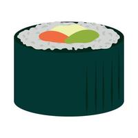 tasty sushi roll vector