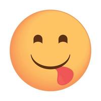 face tongue out emoji vector