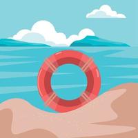 beach with float vector