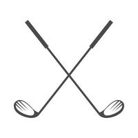 crossed golf clubs vector
