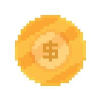 money coin pixel vector