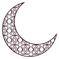 bronze crescent moon vector