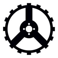 gear machine silhouette style vector