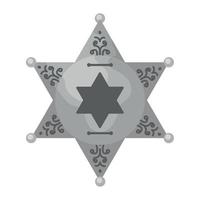 sheriff silver star vector