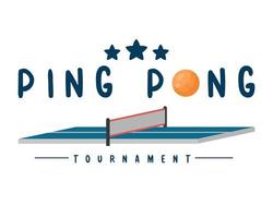 torneo de mesa de ping pong vector