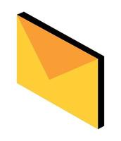 isometric envelope mail vector