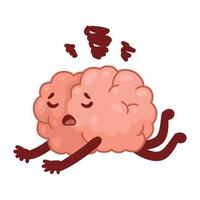 brain tantrum comic character vector