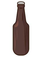 cold beer bottle drink vector