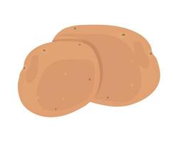 potatoes icon flat vector