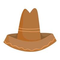 sombrero de paja tipico vector