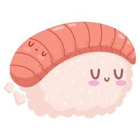 sushi kawaii salmon vector