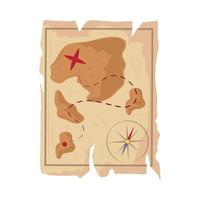 treasure map icon vector