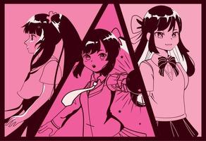 anime female comic vector