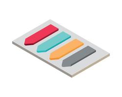 sticky notes for memo vector