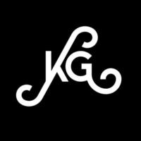 KG letter logo design on black background. KG creative initials letter logo concept. kg letter design. KG white letter design on black background. K G, k g logo vector