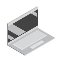 isometric laptop computer vector