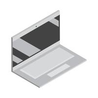 isometric laptop computer vector