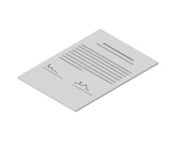 document with signature vector